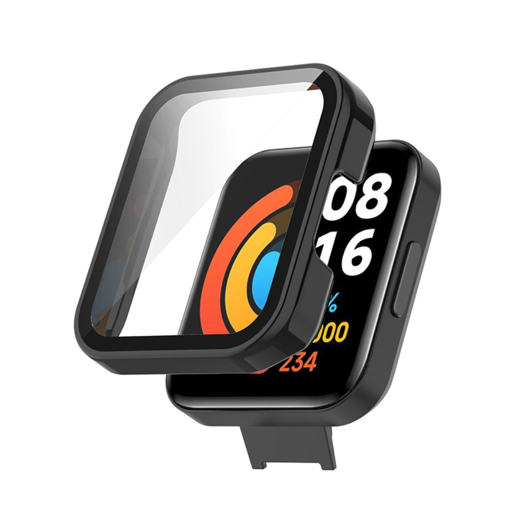 Super Fed Xiaomi Redmi Watch 2 Cover med Skรฆrmbeskytter i Plastik og Hรฆrdet Glas - Gennemsigtig#serie_1