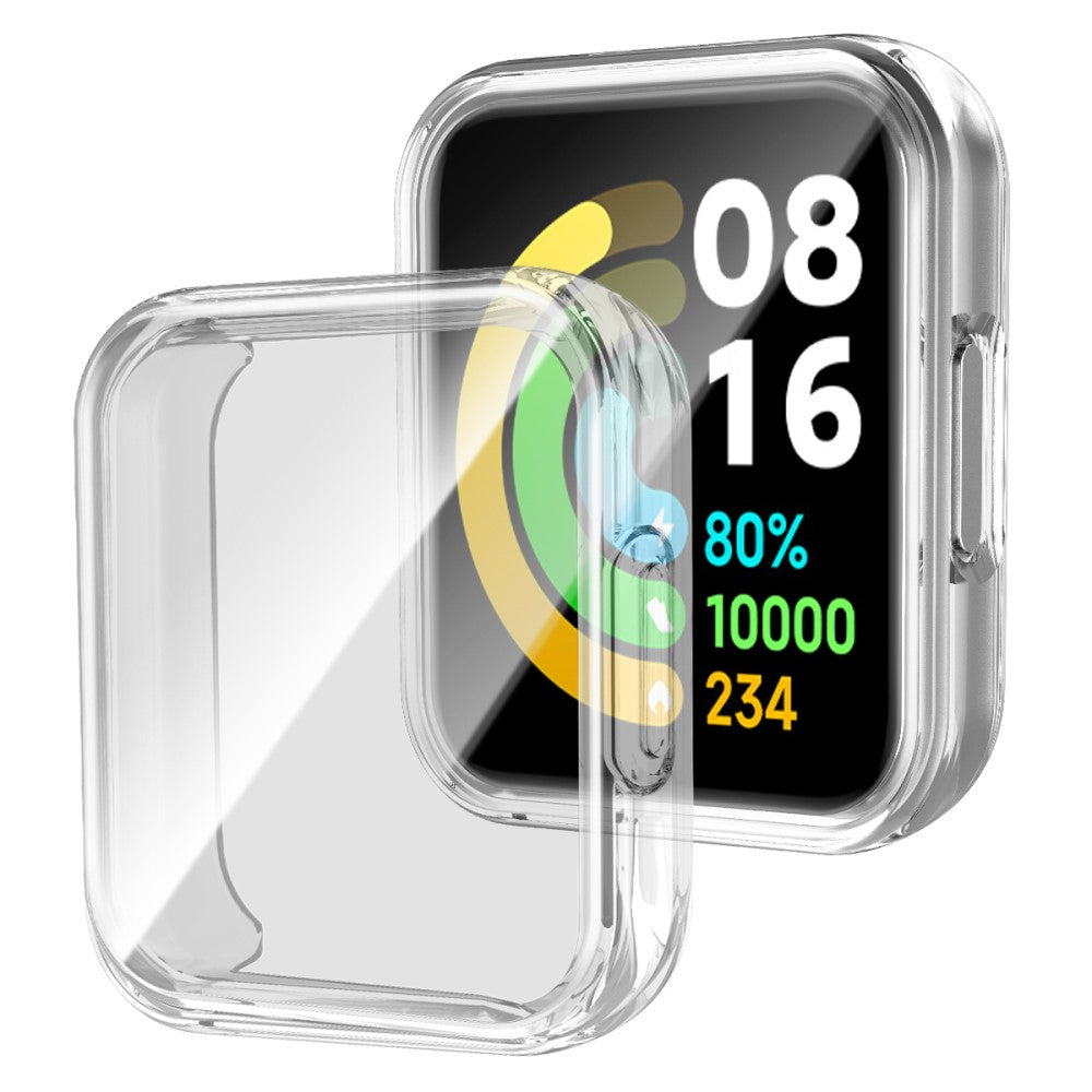 Beskyttende Xiaomi Redmi Watch 2 Cover med Skรฆrmbeskytter i Silikone - Gennemsigtig#serie_6