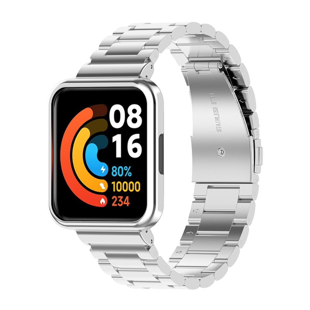 Rigtigt pรฆnt Xiaomi Redmi Watch 2 Lite Metal Rem - Sรธlv#serie_010