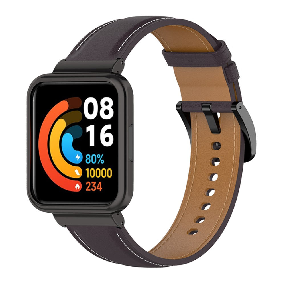 Smuk Xiaomi Redmi Watch 2 Lite รgte lรฆder Rem - Lilla#serie_1