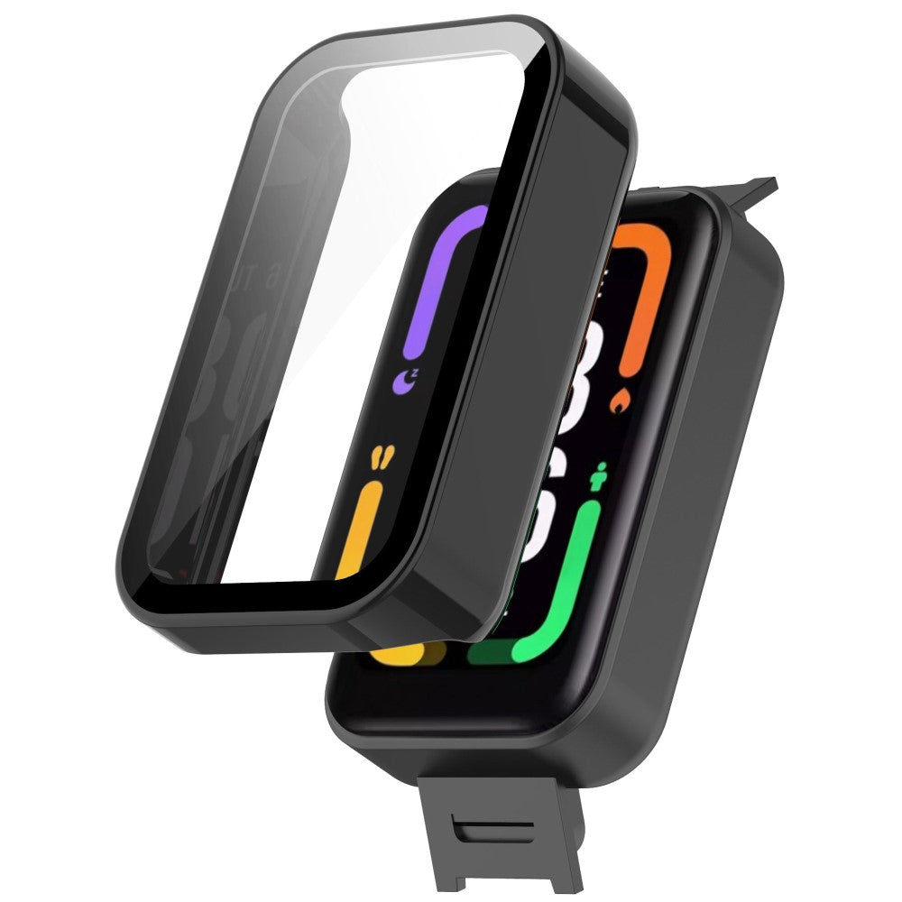 Meget Fint Xiaomi Redmi Smart Band Pro Cover med Skรฆrmbeskytter i Plastik og Hรฆrdet Glas - Gennemsigtig#serie_1