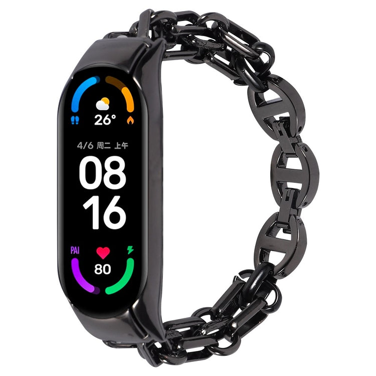 Elegant Xiaomi Mi Band 7 Metal Rem - Sort#serie_2