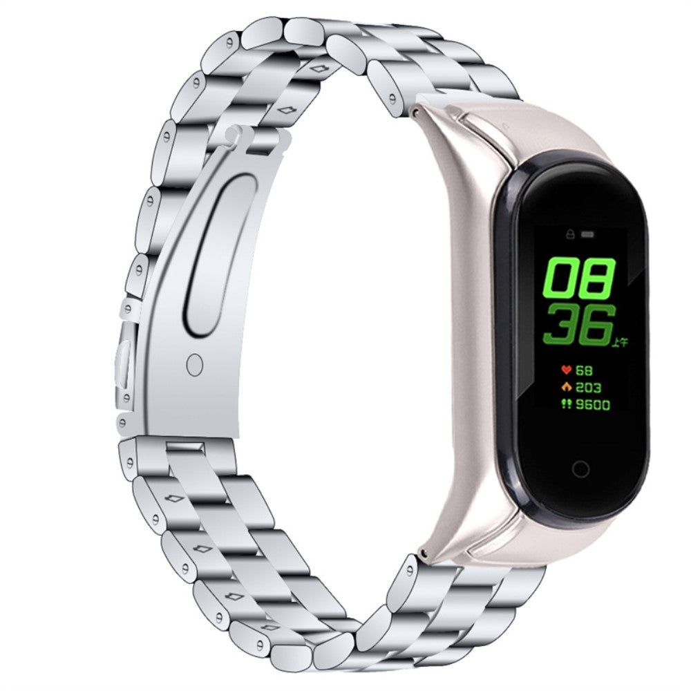Rigtigt cool Xiaomi Mi Band 7 Metal Rem - Sรธlv#serie_010