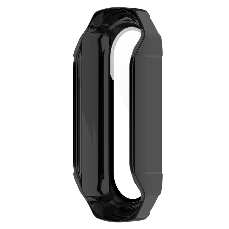 Beskyttende Xiaomi Mi Band 7 Cover med Skærmbeskytter i Plastik og Hærdet Glas - Sort#serie_1