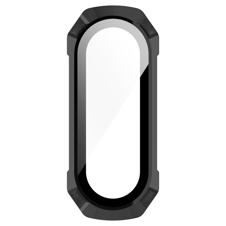 Beskyttende Xiaomi Mi Band 7 Cover med Skærmbeskytter i Plastik og Hærdet Glas - Sort#serie_1