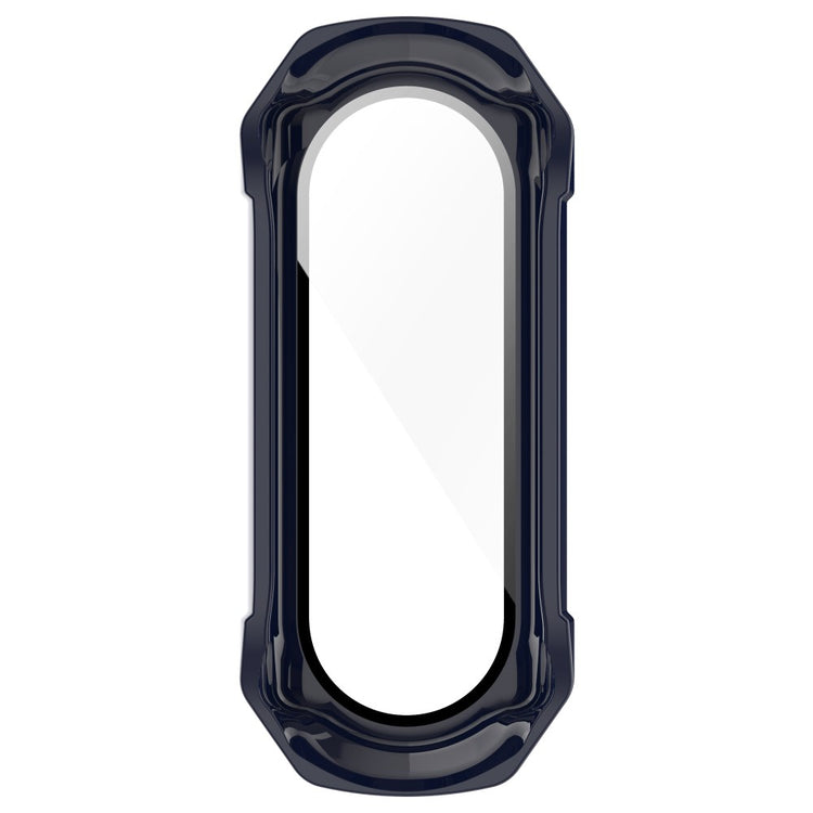 Beskyttende Xiaomi Mi Band 7 Cover med Skærmbeskytter i Plastik og Hærdet Glas - Blå#serie_2