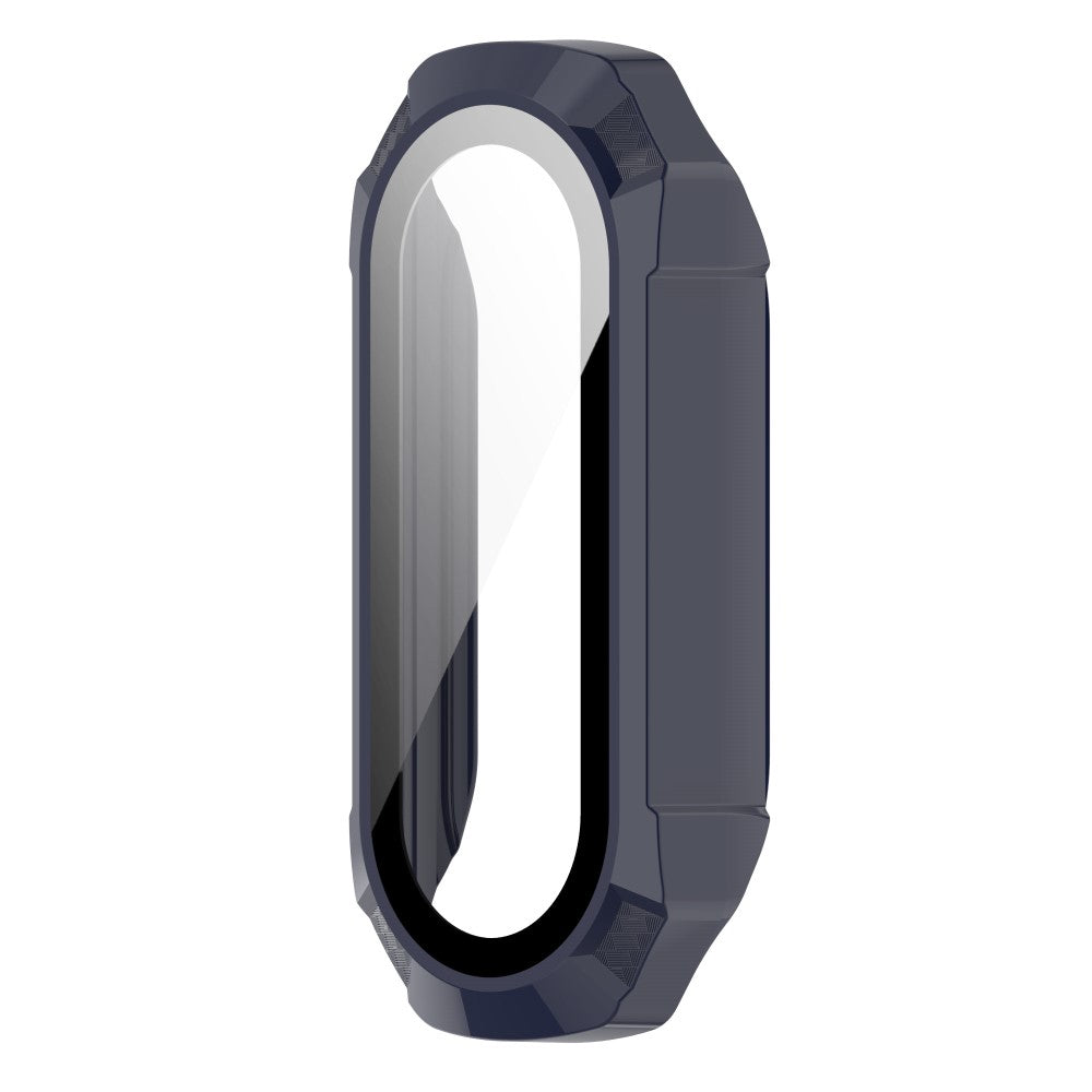 Beskyttende Xiaomi Mi Band 7 Cover med Skærmbeskytter i Plastik og Hærdet Glas - Blå#serie_2
