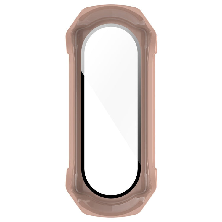 Beskyttende Xiaomi Mi Band 7 Cover med Skærmbeskytter i Plastik og Hærdet Glas - Pink#serie_6