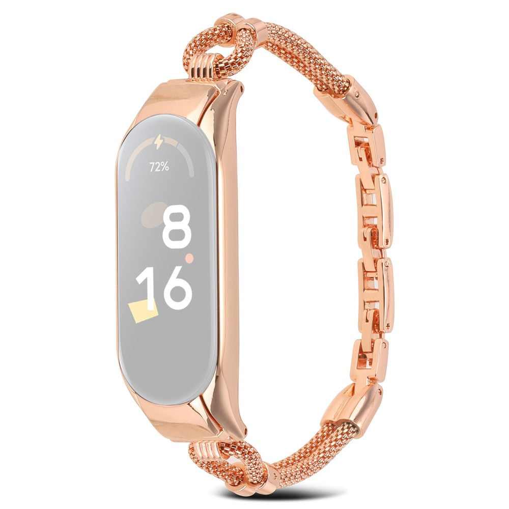 Rigtigt fed Xiaomi Mi Band 7 Metal Rem - Guld#serie_3