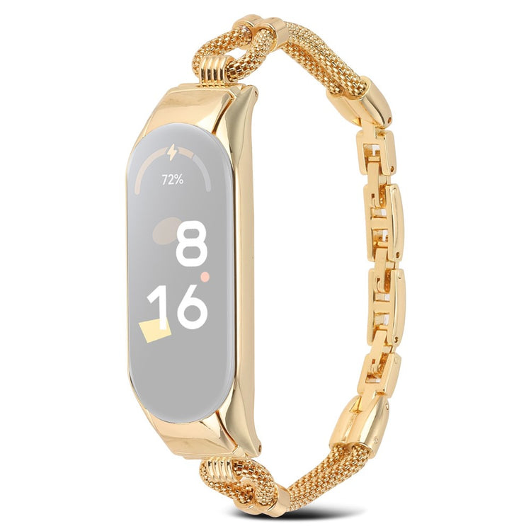 Rigtigt fed Xiaomi Mi Band 7 Metal Rem - Guld#serie_4