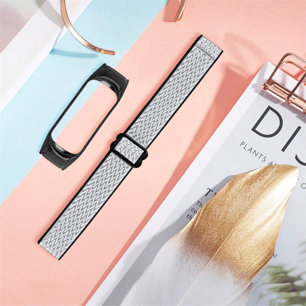 Mega pænt Xiaomi Mi Band 7 Stof Urrem - Hvid#serie_13