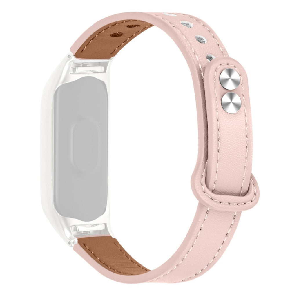 Vildt fantastisk Xiaomi Mi Band 7 Ægte læder Urrem - Pink#serie_4
