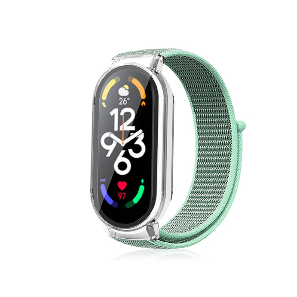 Glimrende Xiaomi Mi Band 7 Nylon og Glas Rem - Grøn#serie_1
