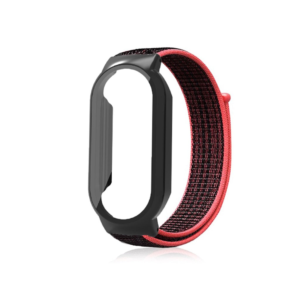 Vildt pænt Xiaomi Mi Band 7 Nylon og Glas Rem - Rød#serie_6