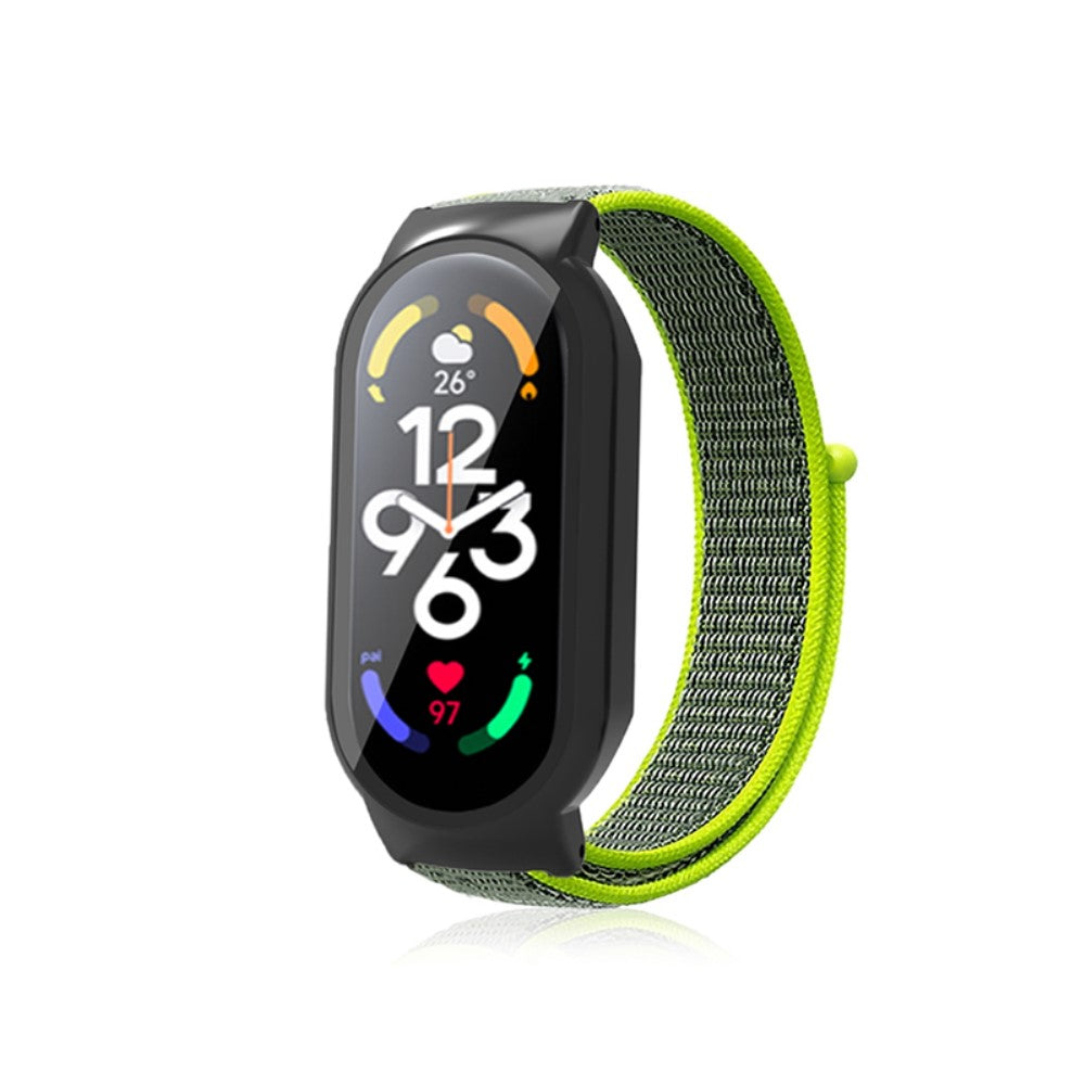 Glimrende Xiaomi Mi Band 7 Nylon og Glas Rem - Grøn#serie_8