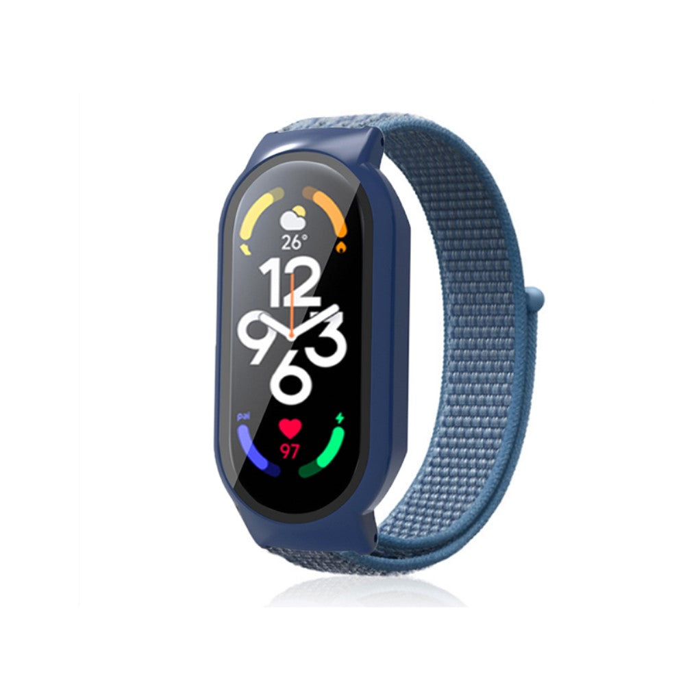 Glimrende Xiaomi Mi Band 7 Nylon og Glas Rem - Blå#serie_9