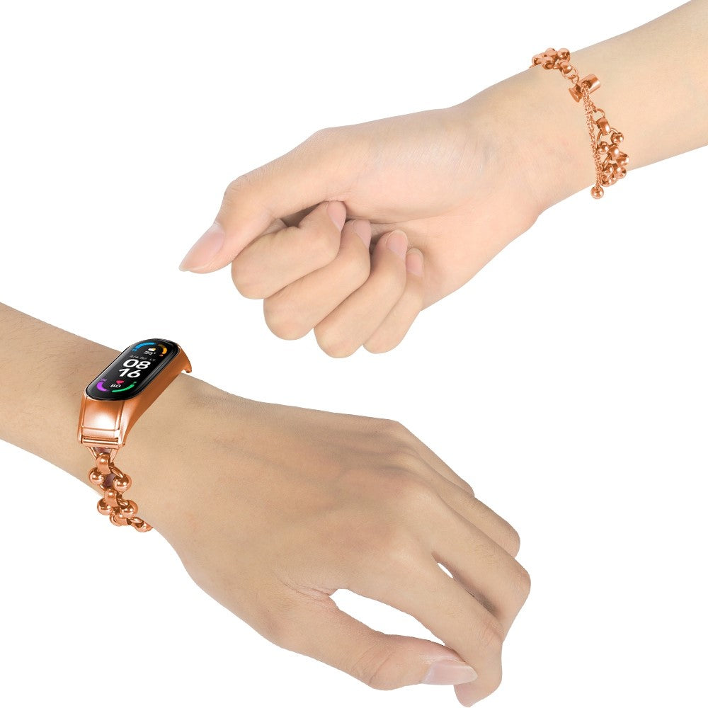 Rigtigt fantastisk Xiaomi Mi Band 7 Metal Rem - Pink#serie_4