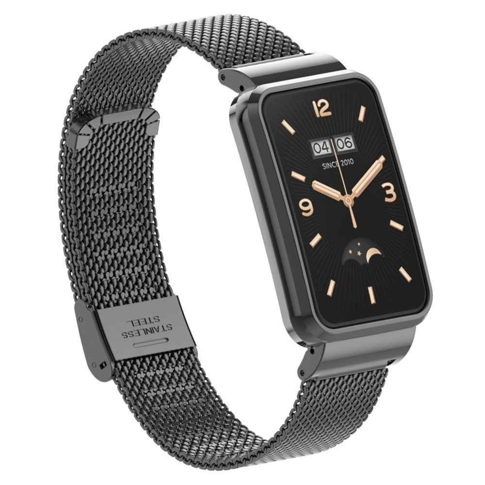 Rigtigt skøn Xiaomi Mi Band 7 Pro Metal Urrem - Sort#serie_2