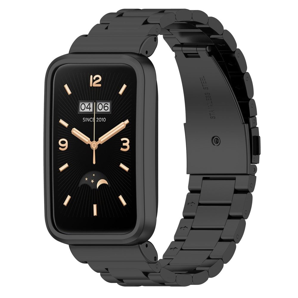 Rigtigt hรฅrdfรธr Xiaomi Mi Band 7 Pro Metal Rem - Sort#serie_028