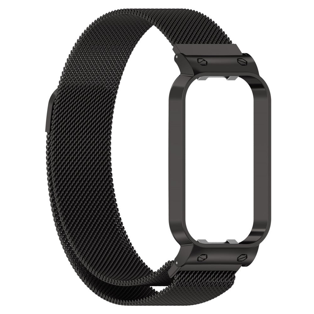 Mega Kรธnt Metal Rem passer til Xiaomi Redmi Band 2 - Sort#serie_010