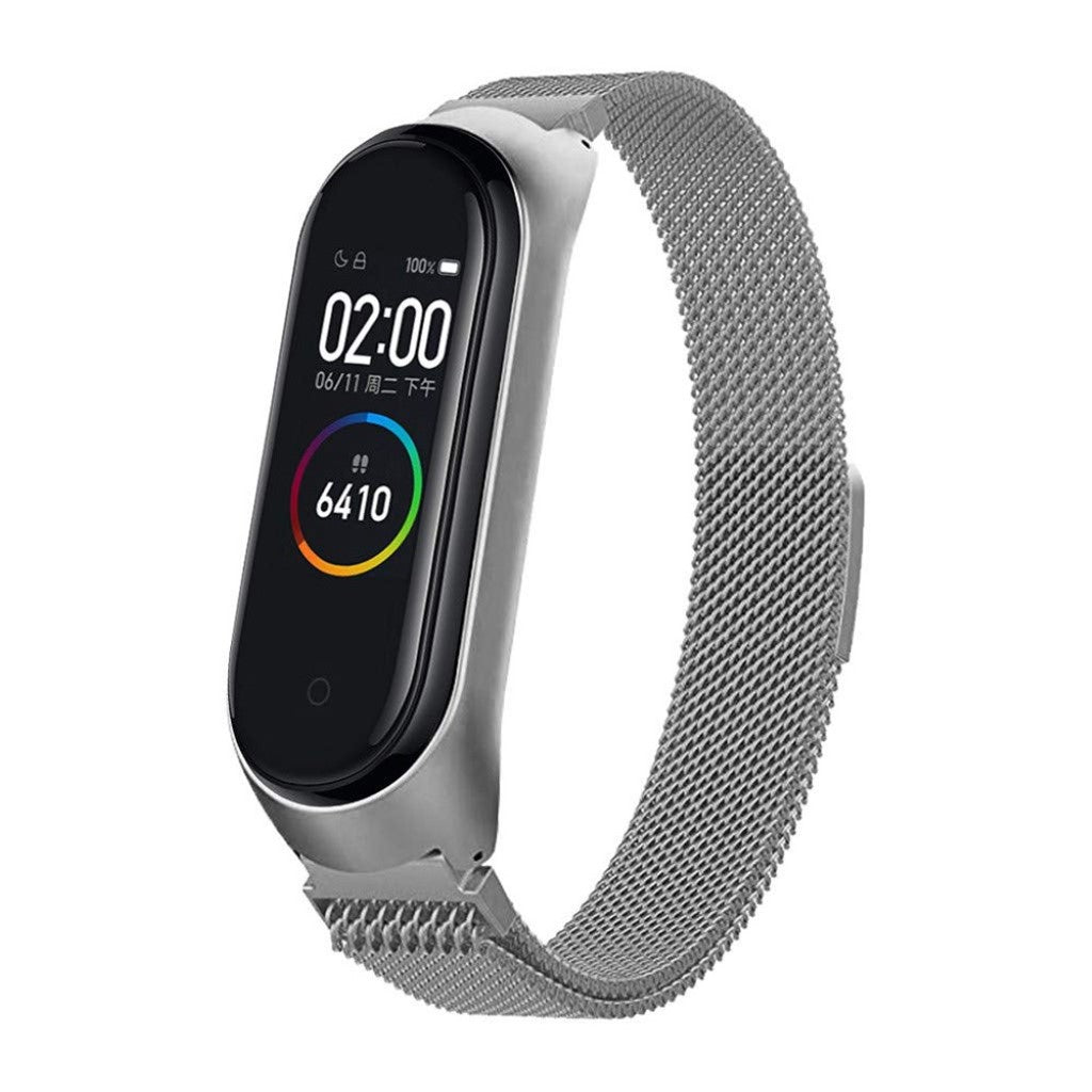 Helt vildt fantastisk Xiaomi Mi Smart Band 4 Metal Rem - Sølv#serie_2