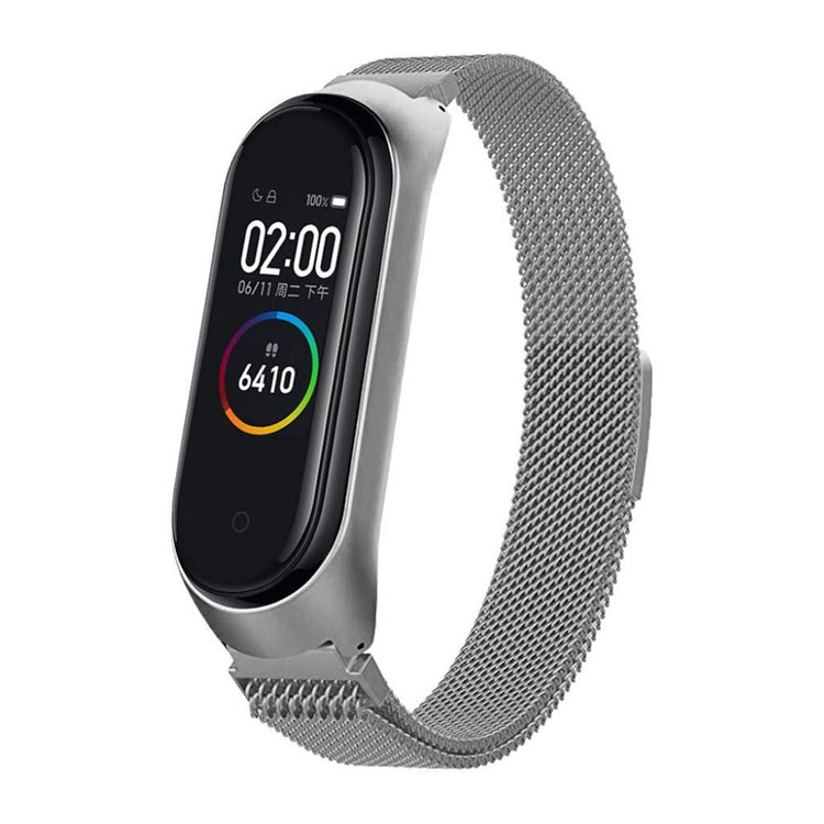 Helt vildt fantastisk Xiaomi Mi Smart Band 4 Metal Rem - Sølv#serie_2