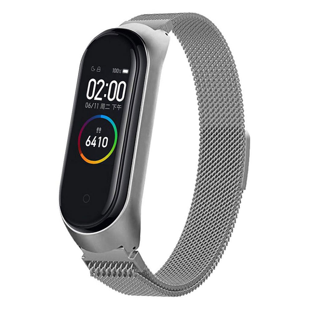 Helt vildt fantastisk Xiaomi Mi Smart Band 4 Metal Rem - Sølv#serie_2