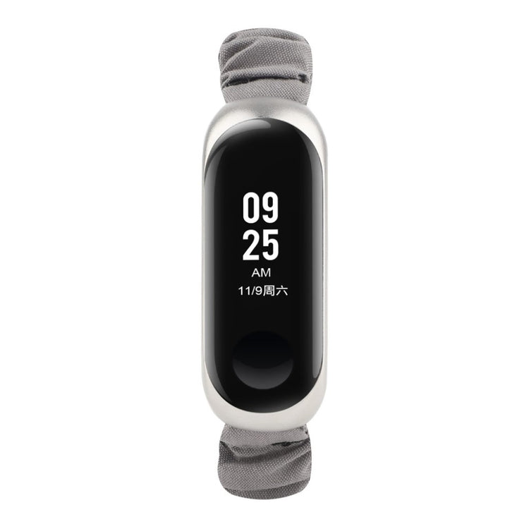 Yndigt Xiaomi Mi Smart Band 4 / Xiaomi Mi Band 3 Nylon Rem - Sølv#serie_4
