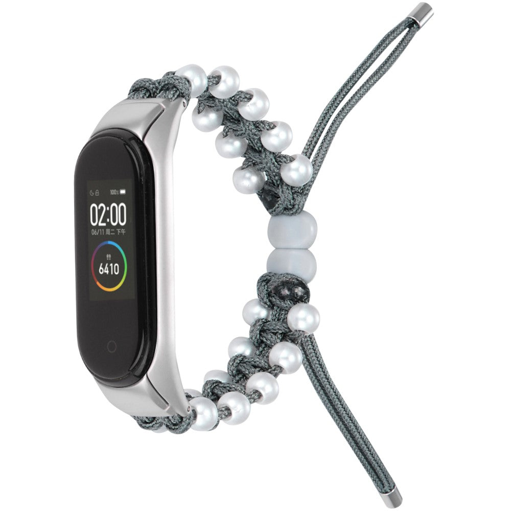 Xiaomi Mi Smart Band 4 / Xiaomi Mi Band 3 Rhinsten og Nylon Rem - Grøn#serie_13