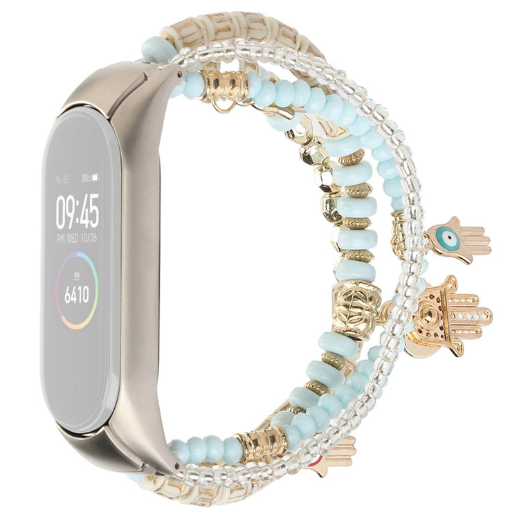 Kønt Xiaomi Mi Smart Band 4 / Xiaomi Mi Band 3 Rhinsten Rem - Blå#serie_4