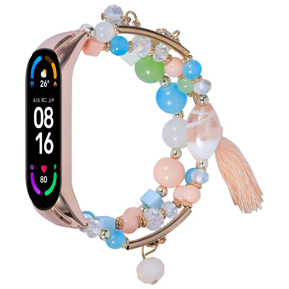 Skøn Xiaomi Mi Smart Band 4 / Xiaomi Mi Band 3 Rhinsten Rem - Pink#serie_3