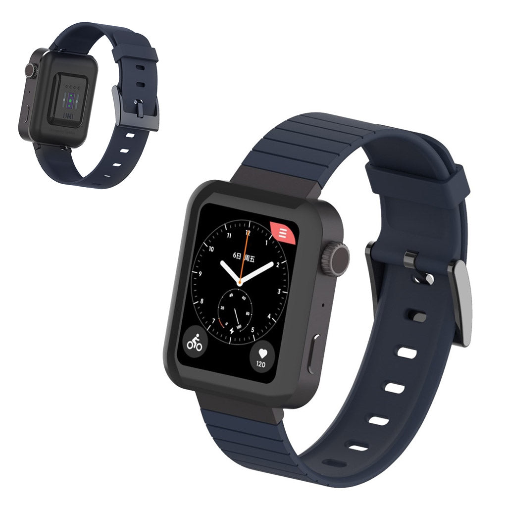 Stilfuld Xiaomi Mi Watch Premium Edition Silikone Rem - Blรฅ#serie_10