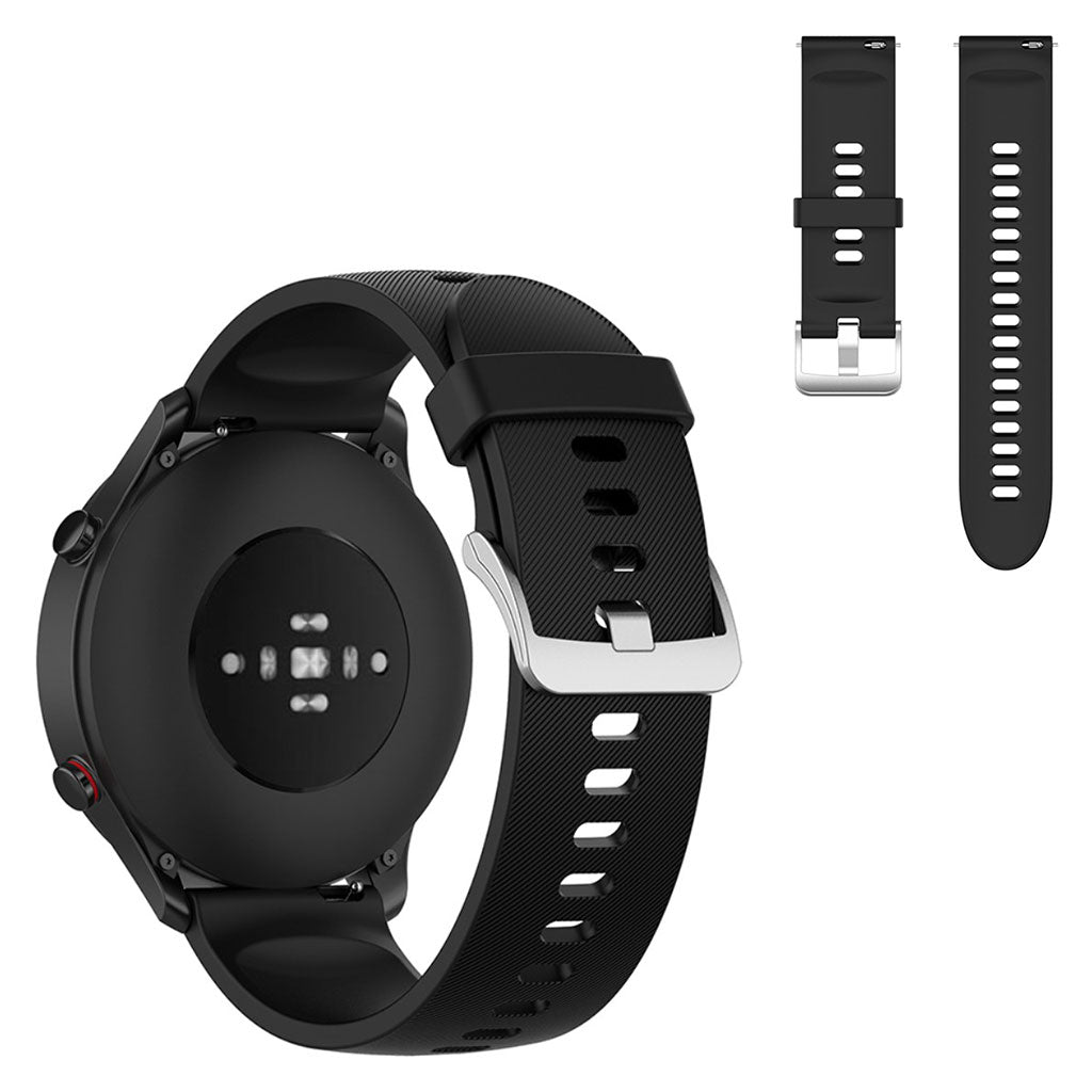 Super kรธnt Xiaomi Mi Watch Color Sports Silikone Rem - Sort#serie_1
