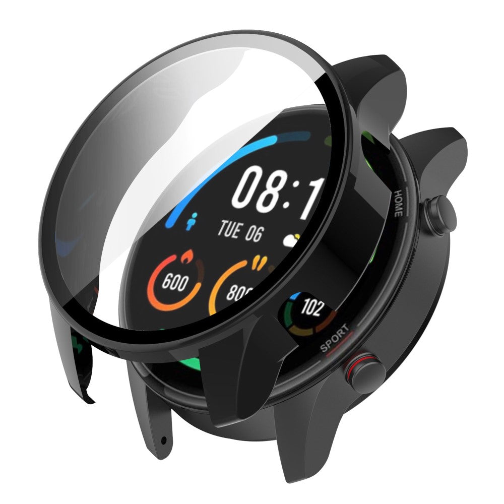 Super Pรฆnt Xiaomi Mi Watch Color Sports Cover med Skรฆrmbeskytter i Plastik og Hรฆrdet Glas - Gennemsigtig#serie_1