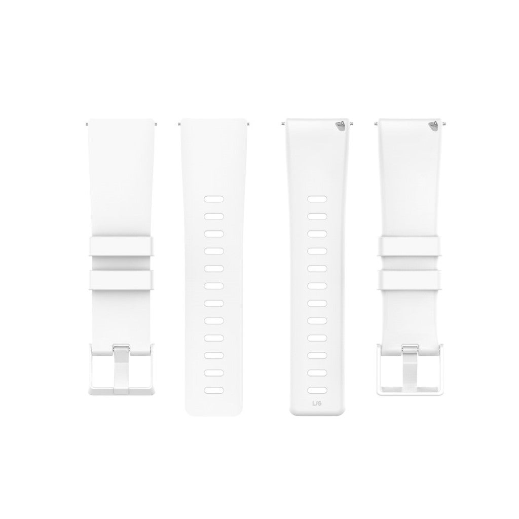 Stilfuld Fitbit Versa 2 / Fitbit Versa Lite Silikone Rem - Størrelse: L - Hvid#serie_2