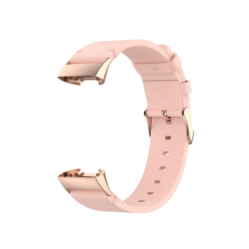 Mega kønt Fitbit Charge 4 / Fitbit Charge 3 Ægte læder Rem - Pink#serie_4
