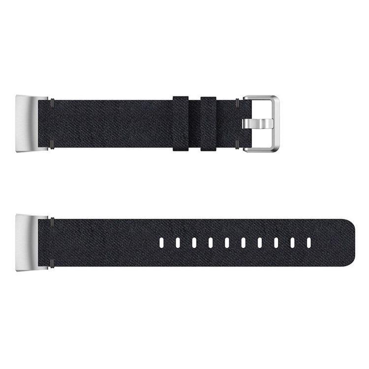 Meget kønt Fitbit Charge 4 / Fitbit Charge 3 Nylon Rem - Sort#serie_1