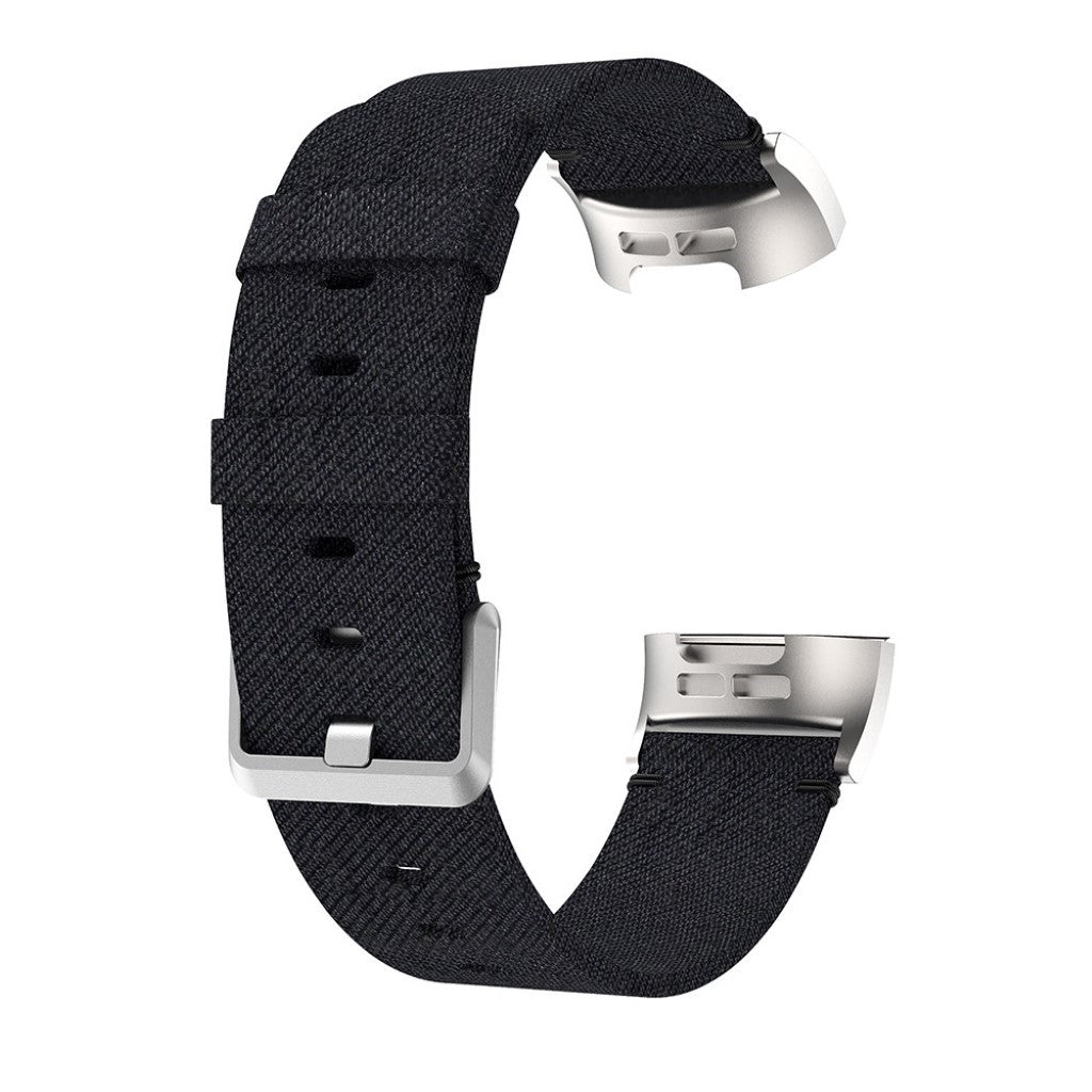 Meget kønt Fitbit Charge 4 / Fitbit Charge 3 Nylon Rem - Sort#serie_1