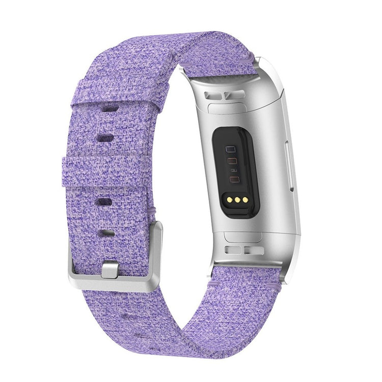 Meget kønt Fitbit Charge 4 / Fitbit Charge 3 Nylon Rem - Lilla#serie_4
