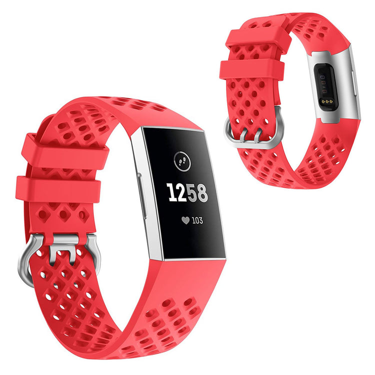 Meget sejt Fitbit Charge 4 / Fitbit Charge 3 Silikone Rem - Rød#serie_3