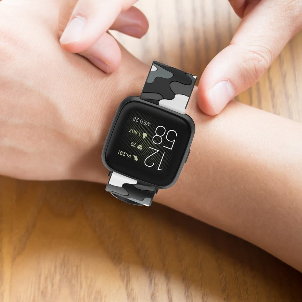 Fantastisk Fitbit Versa 2 / Fitbit Versa Lite Silikone Rem - Sort#serie_1