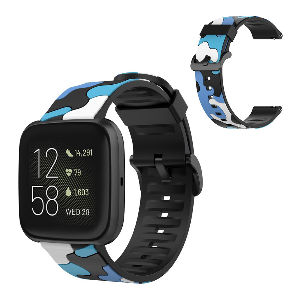 Fantastisk Fitbit Versa 2 / Fitbit Versa Lite Silikone Rem - Blå#serie_6