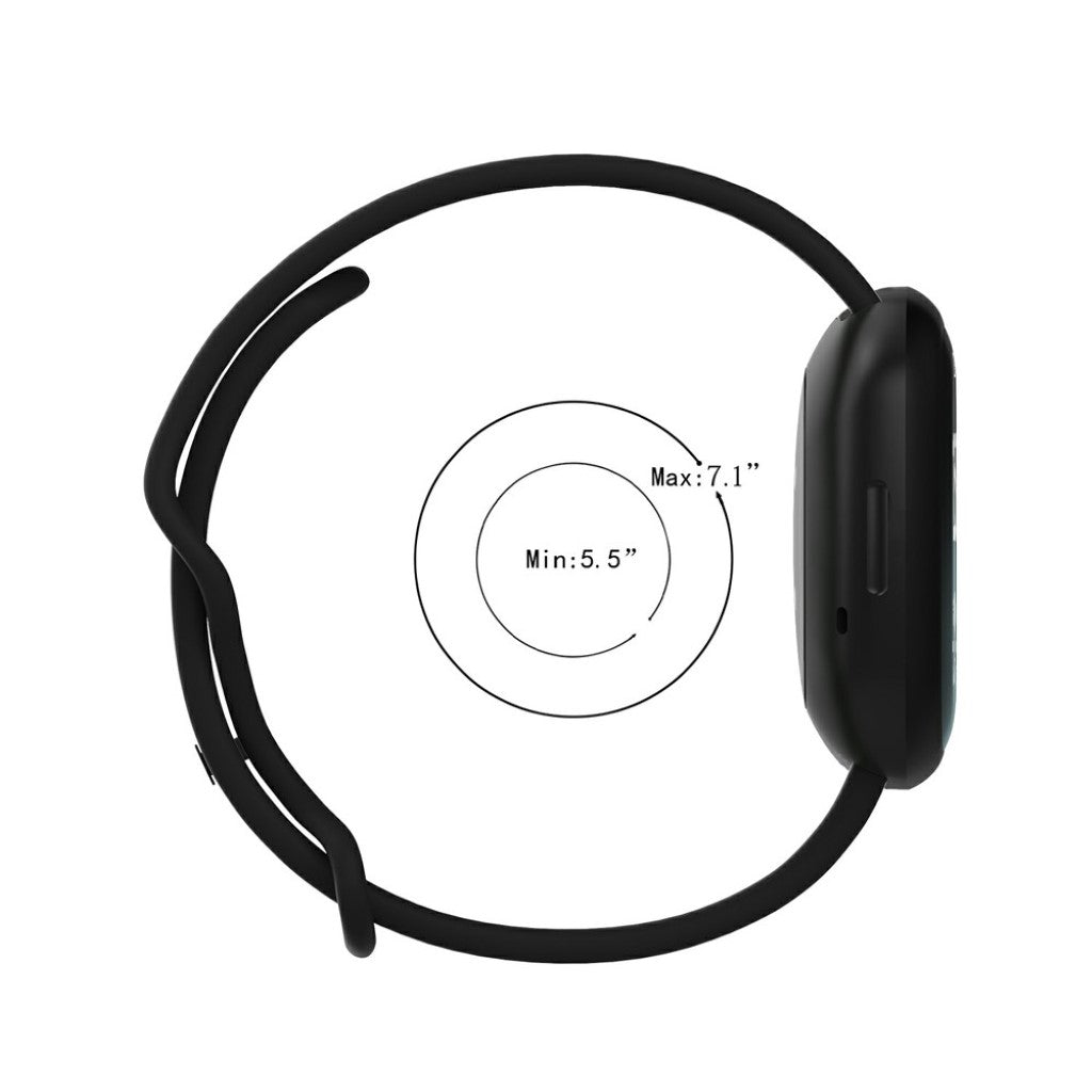 Helt vildt kønt Fitbit Versa 3 / Fitbit Sense Silikone Rem - Størrelse: S - Sort#serie_1