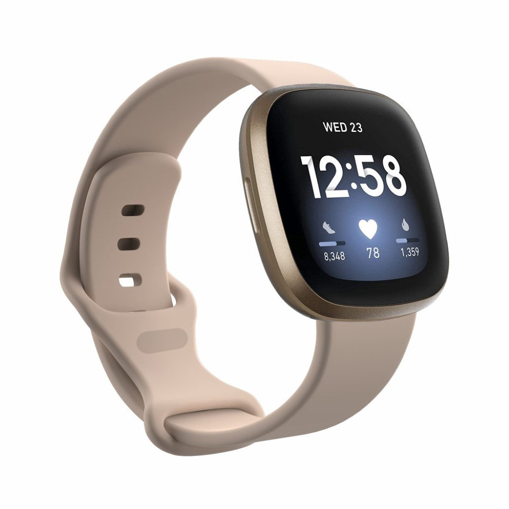 Helt vildt kønt Fitbit Versa 3 / Fitbit Sense Silikone Rem - Størrelse: S - Pink#serie_10