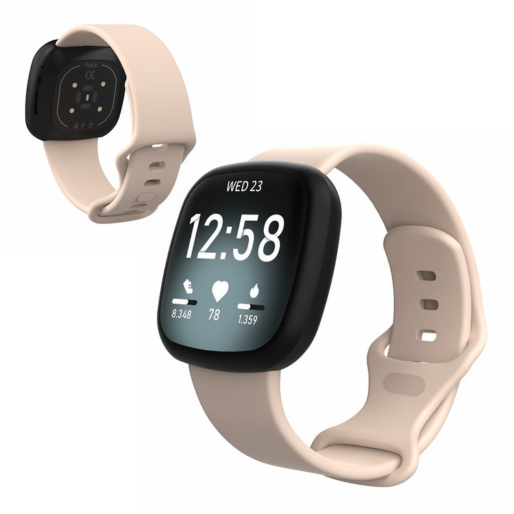 Helt vildt kønt Fitbit Versa 3 / Fitbit Sense Silikone Rem - Størrelse: S - Pink#serie_10