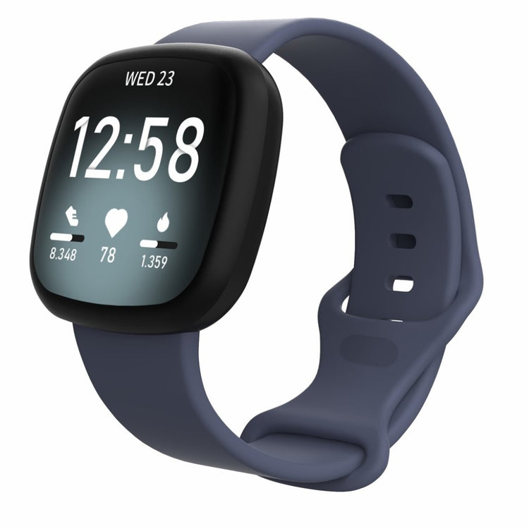 Helt vildt kønt Fitbit Versa 3 / Fitbit Sense Silikone Rem - Størrelse: S - Blå#serie_12
