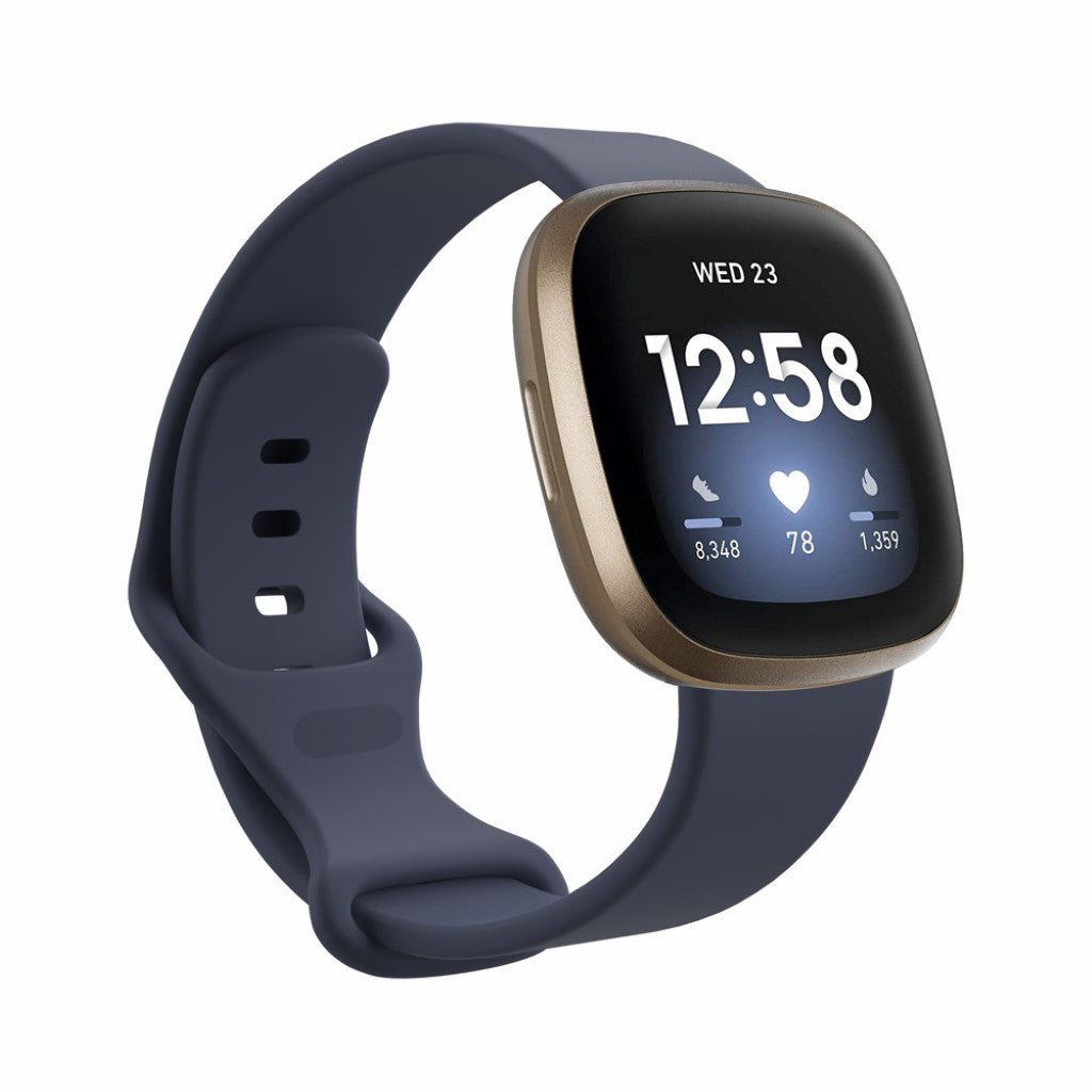 Helt vildt kønt Fitbit Versa 3 / Fitbit Sense Silikone Rem - Størrelse: S - Blå#serie_12