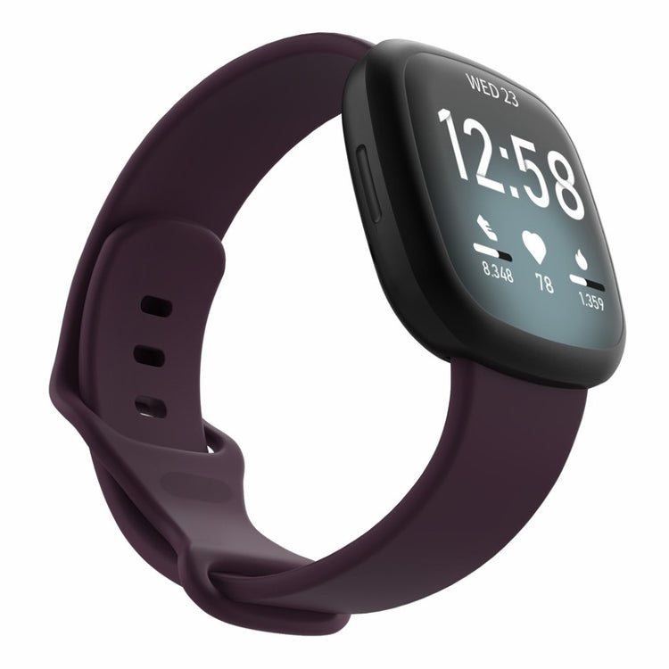 Helt vildt kønt Fitbit Versa 3 / Fitbit Sense Silikone Rem - Størrelse: S - Lilla#serie_14