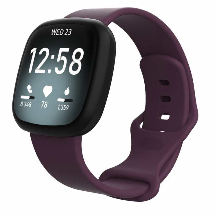 Helt vildt kønt Fitbit Versa 3 / Fitbit Sense Silikone Rem - Størrelse: S - Lilla#serie_14