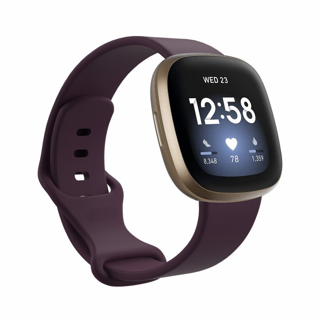 Helt vildt kønt Fitbit Versa 3 / Fitbit Sense Silikone Rem - Størrelse: S - Lilla#serie_14